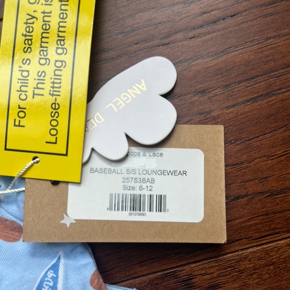 Angel Dear Baseball Themed Kids Pajama Set - Picture 3 of 3